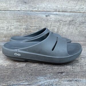 Oofos OOahh Slide Sandal Women’s 9 Men’s 7 Slate Gray Well-Loved